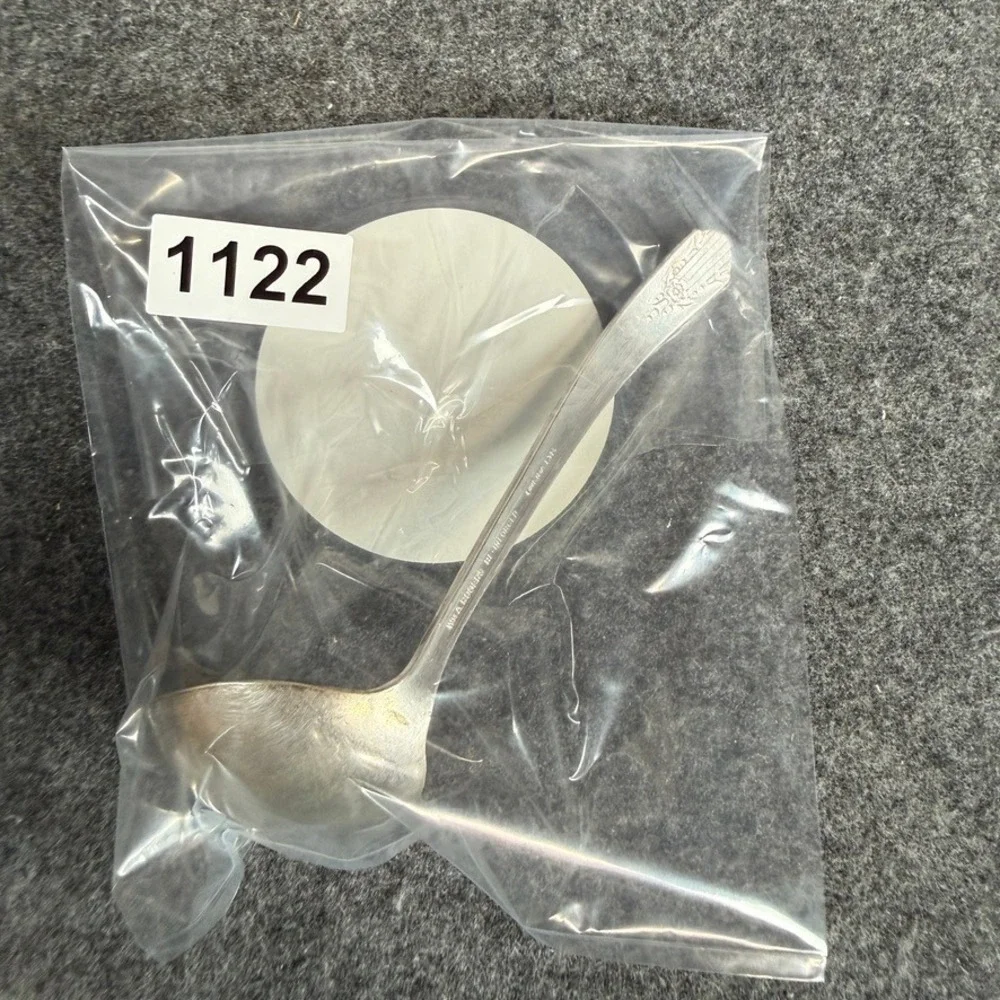Wm A Rogers Oneida Coronation 1937 Silverplate Cream Soup Spoon Art Deco Vintage